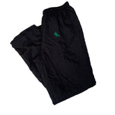 Vintage 90s Asics Track Shell Pants Size L Black Green Men's Retro Athletic